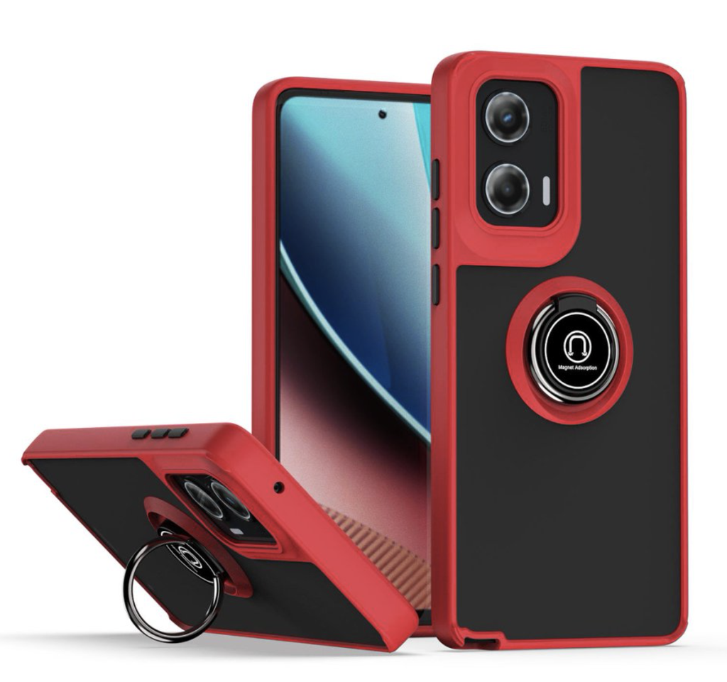 Matte Ring Case for Motorola Moto G Stylus 5g 2024-Red