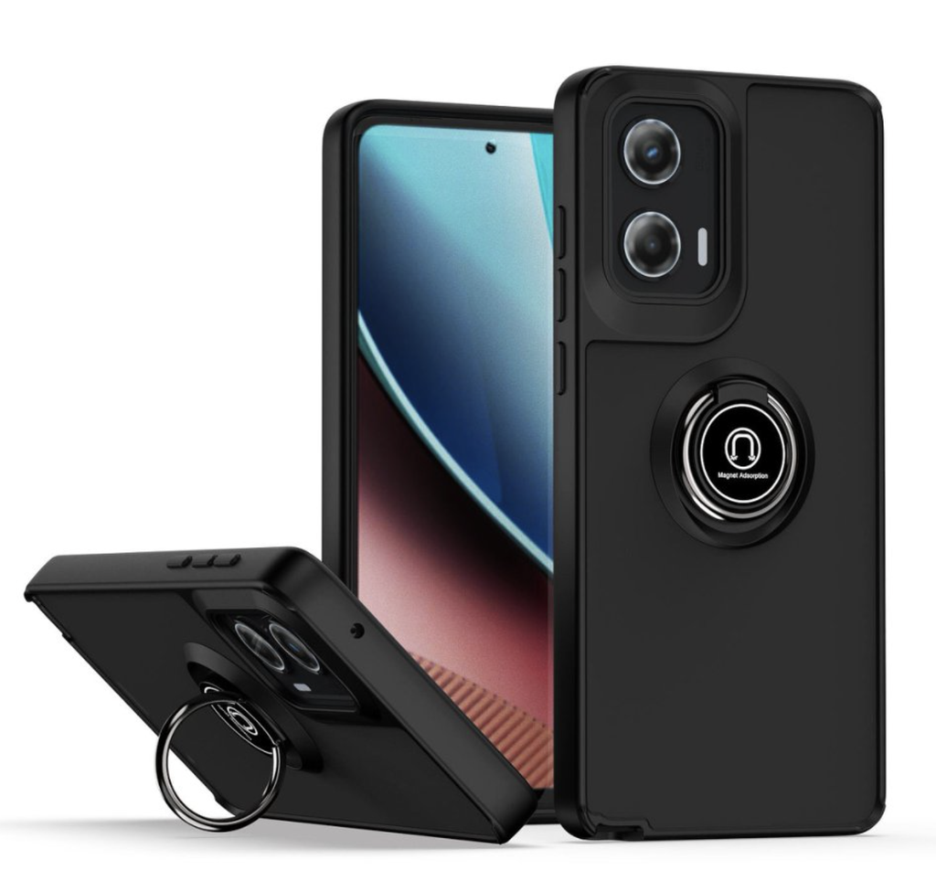 Matte Ring Case for Motorola Moto G power 5G 2024-Black