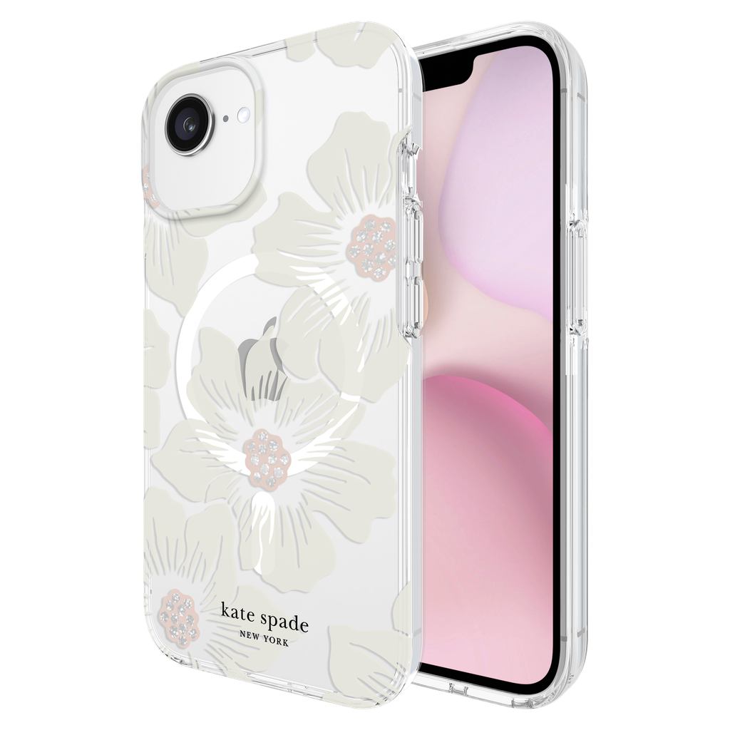 Kate Spade-protective Magsafe Case For Iphone 16e / 15 /  14 / 13 / 17e-hollyhock Floral