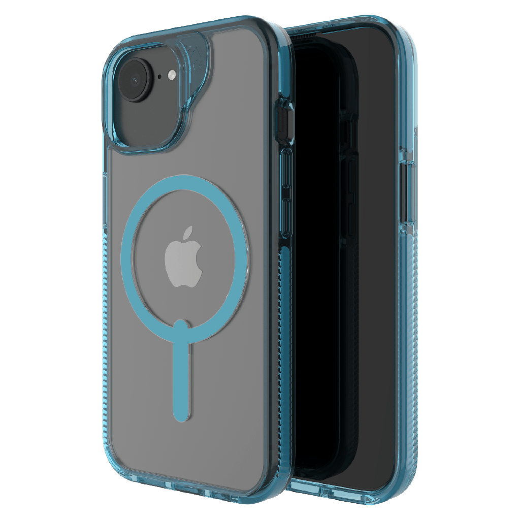 Zagg - Santa Cruz Snap Magsafe Case For Apple Iphone 16e    /    Iphone 15    /    Iphone 14    /    Iphone 13   /   Iphone 17e - Retro Blue