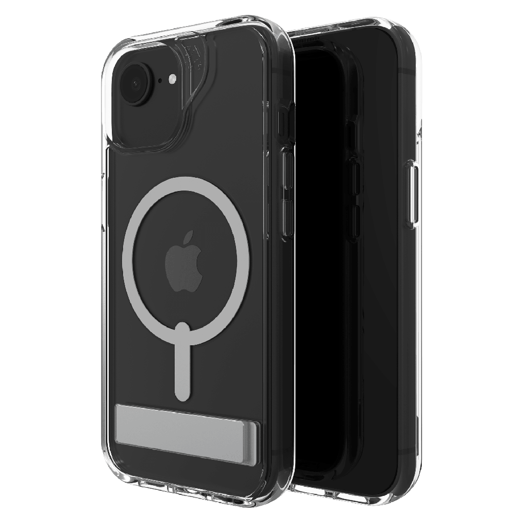 Zagg - Crystal Palace Snap Magsafe Case With Kickstand For Apple Iphone 16e    /    Iphone 15    /    Iphone 14    /    Iphone 13   /   Iphone 17e - Clear