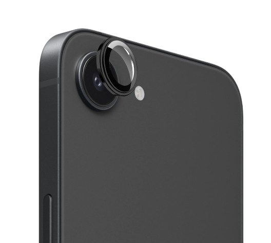 Ring Camera Lens w/HD Tempered Glass  for iPhone 17e / 16e (Black) (1 Pc)