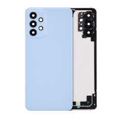 Back Cover Glass With Camera Lens For Samsung Galaxy A23 (A235 / 2022) (No Logo) (Blue)
