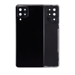 Back Cover Glass With Camera Lens For Samsung Galaxy A22 4G (A225 / 2021) (No Logo) (Black)