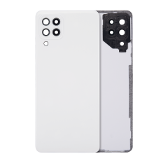 Back Cover Glass With Camera Lens For Samsung Galaxy A22 4G (A225 / 2021) (No Logo) (White)