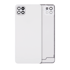 Back Cover Glass With Camera Lens For Samsung Galaxy A22 5G (A226 / 2021) (No Logo) (White)