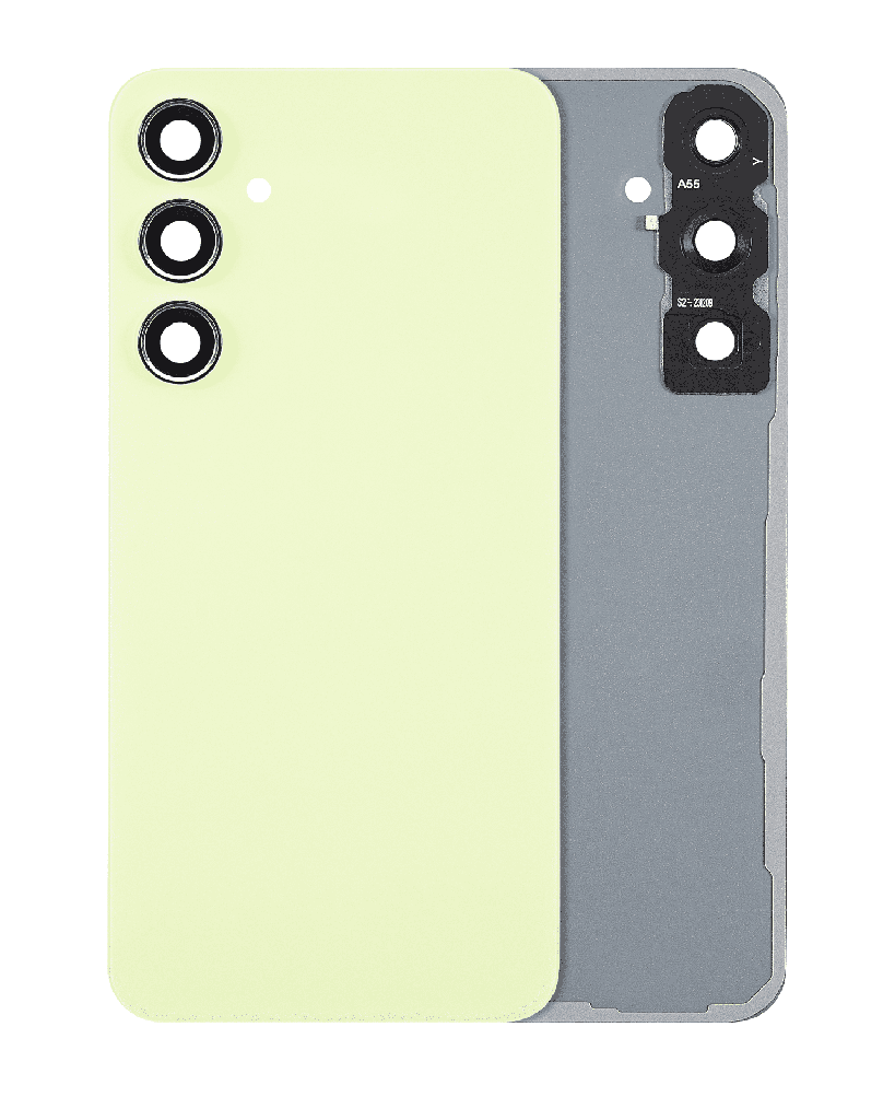 Back Cover Glass With Camera Lens For Samsung Galaxy A55 5G (A556 / 2024) (No Logo) (Lemon)