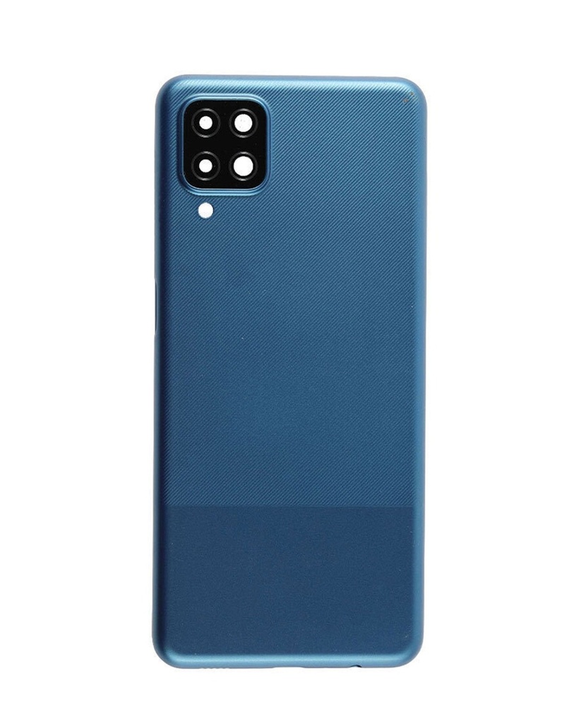 Back Cover Glass With Camera Lens and Adhesive For Samsung Galaxy A12 (A125 / 2020) (No Logo) (Blue)