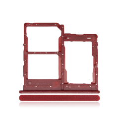 Dual Sim Card Tray For Samsung Galaxy A01 Core (A013 / 2020) (Red) (Premium)