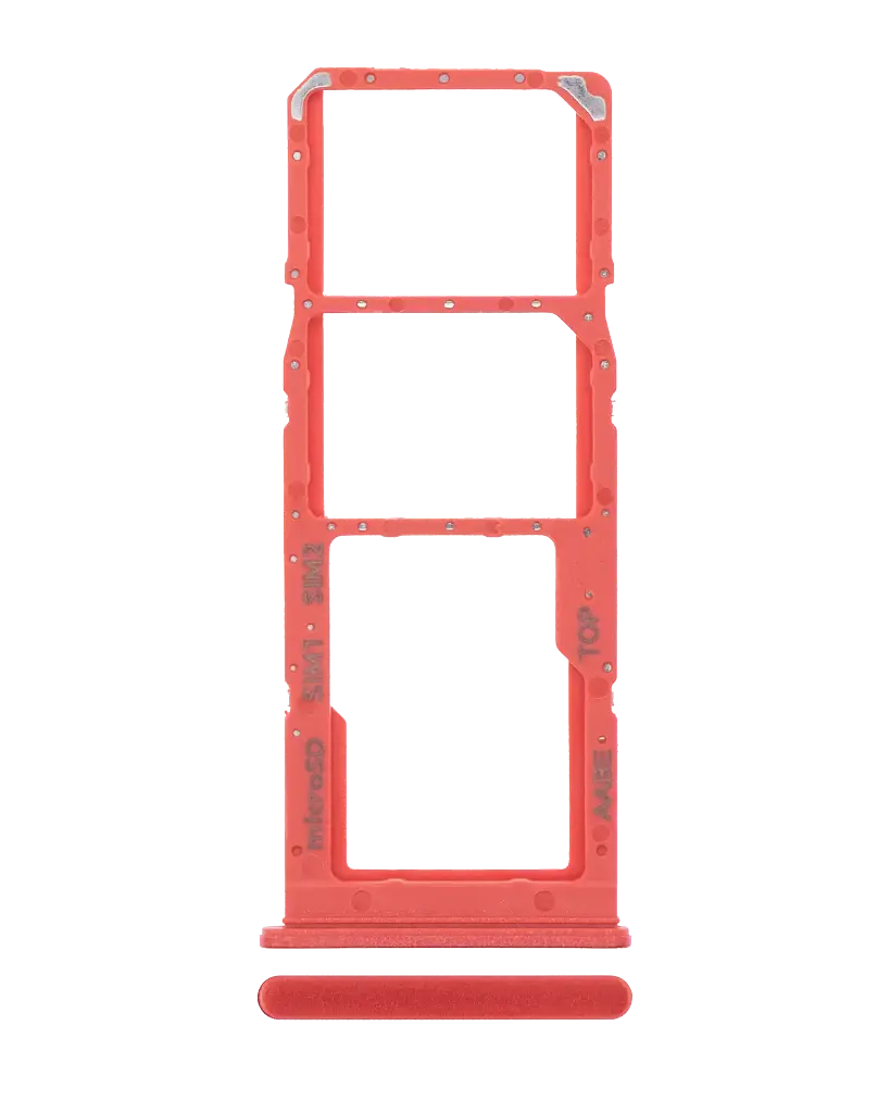 Dual Sim Card Tray For Samsung Galaxy A12 (A125 / 2020) (Red) (Premium)