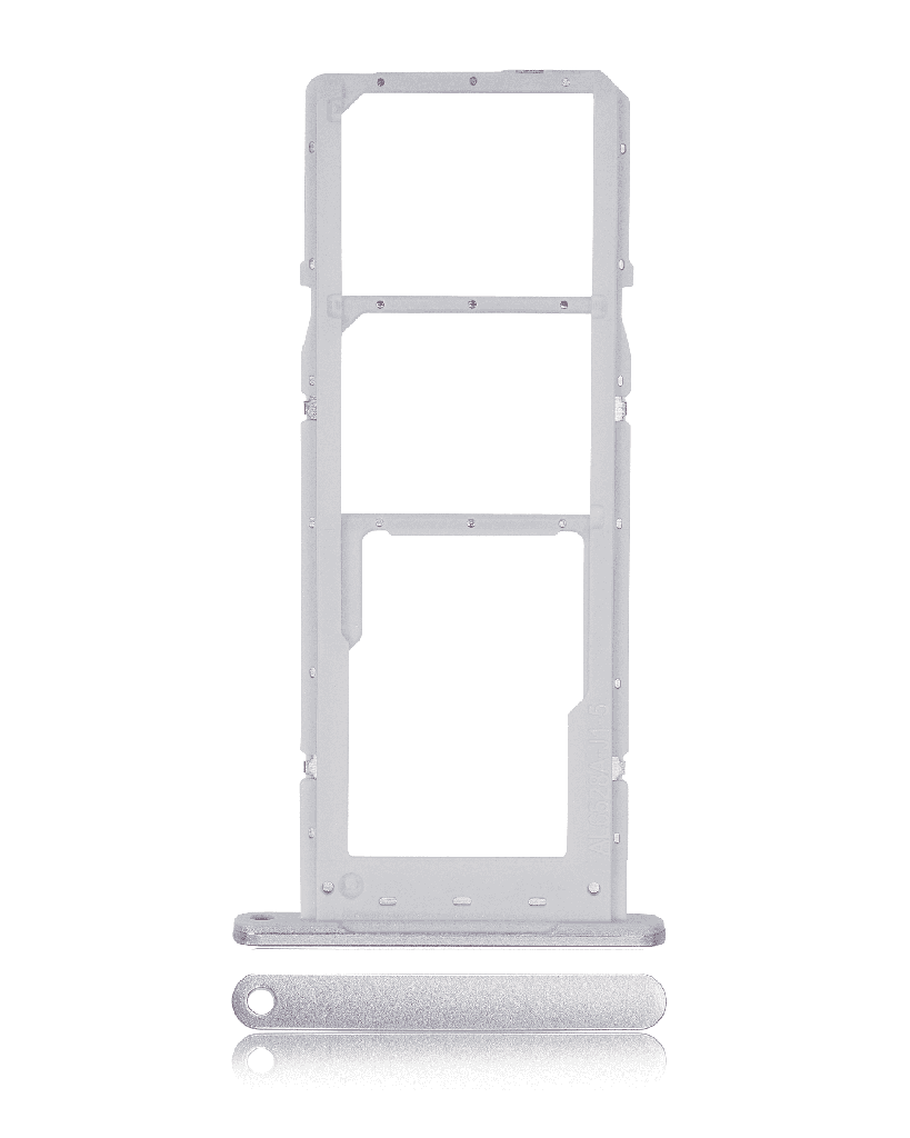Dual Sim Card Tray For Samsung Galaxy A14 (A145F) (Silver) (Premium)