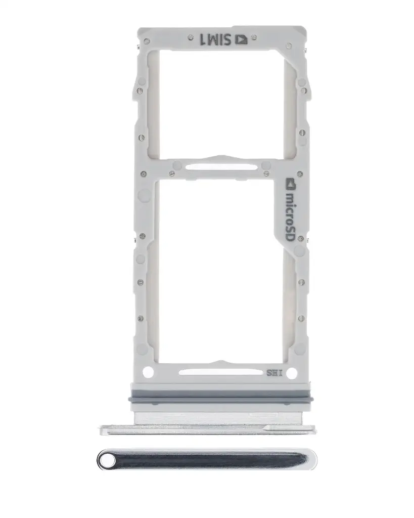Dual Sim Card Tray For Samsung Galaxy A90 5G (A908 / 2019) (White) (Premium)