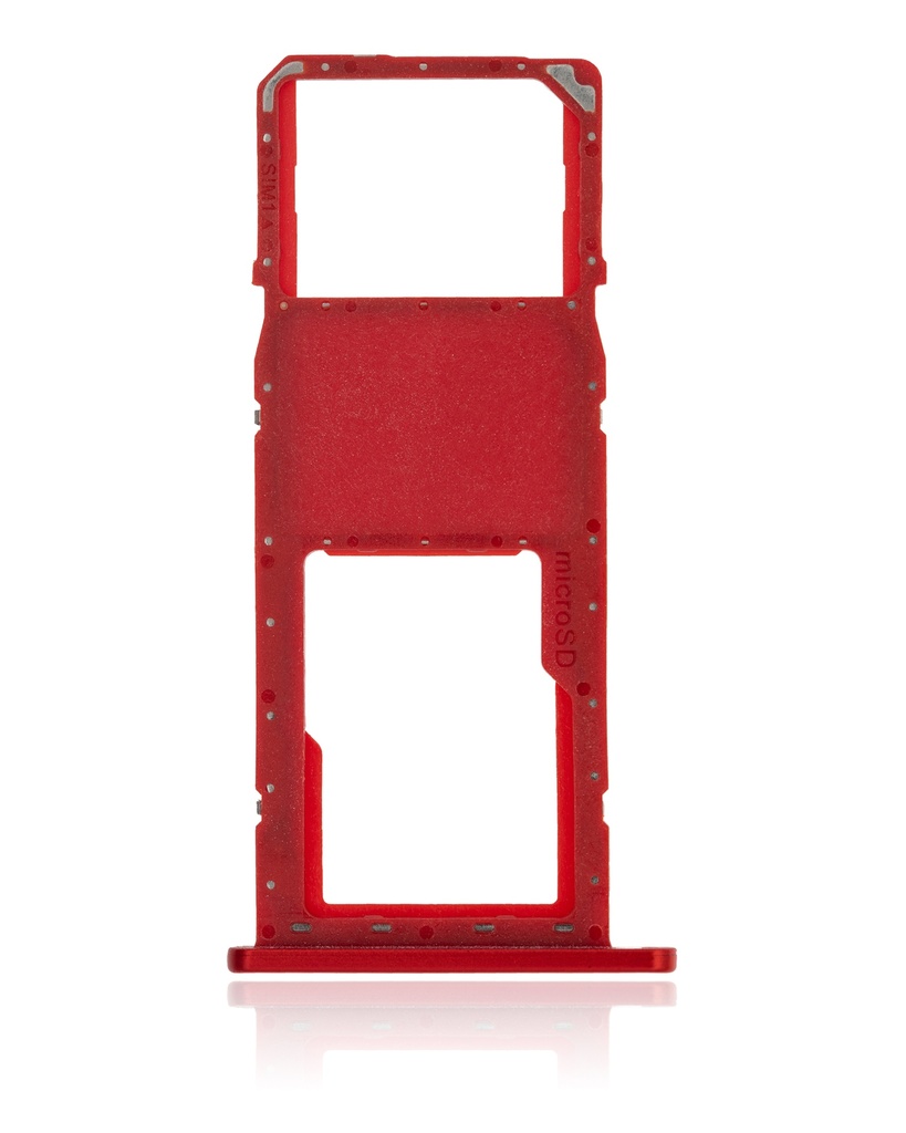 Single Sim Card Tray For Samsung Galaxy A01 (A015 / 2020) (Red) (Premium)