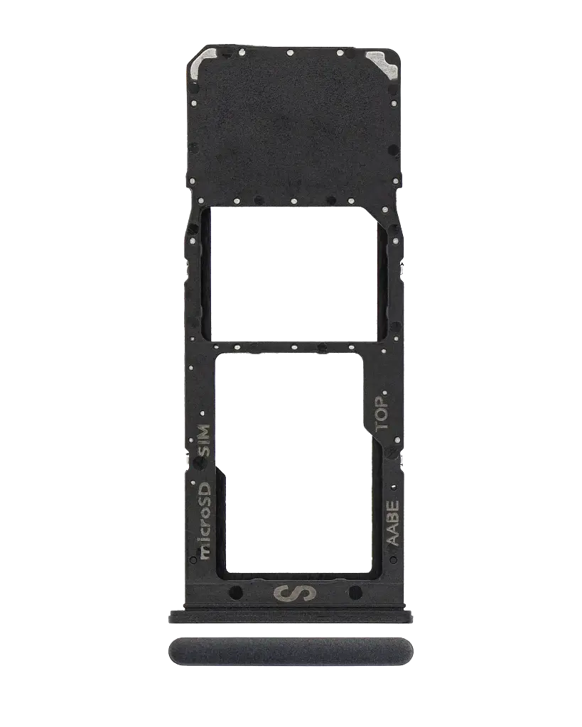 Single Sim Card Tray For Samsung Galaxy A12 (A125 / 2020) (Black) (Premium)