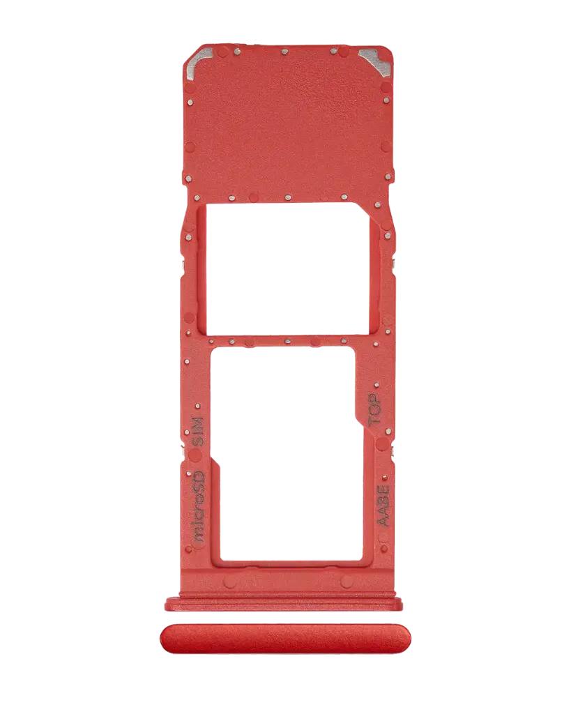 Single Sim Card Tray For Samsung Galaxy A12 (A125 / 2020) (Red) (Premium)
