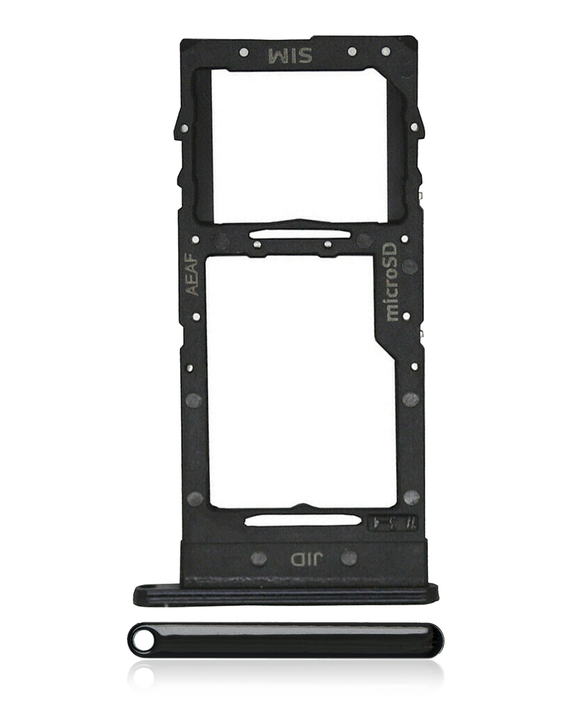 Single Sim Card Tray For Samsung Galaxy A51 5G (A516 / 2020) (Prism Cube Black) (Premium)