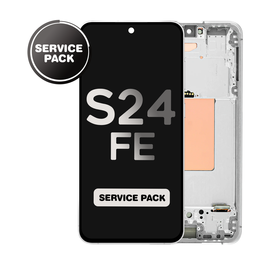 OLED Assembly for Samsung Galaxy S24 FE (S721) with Frame - Graphite/Black (Service Pack)