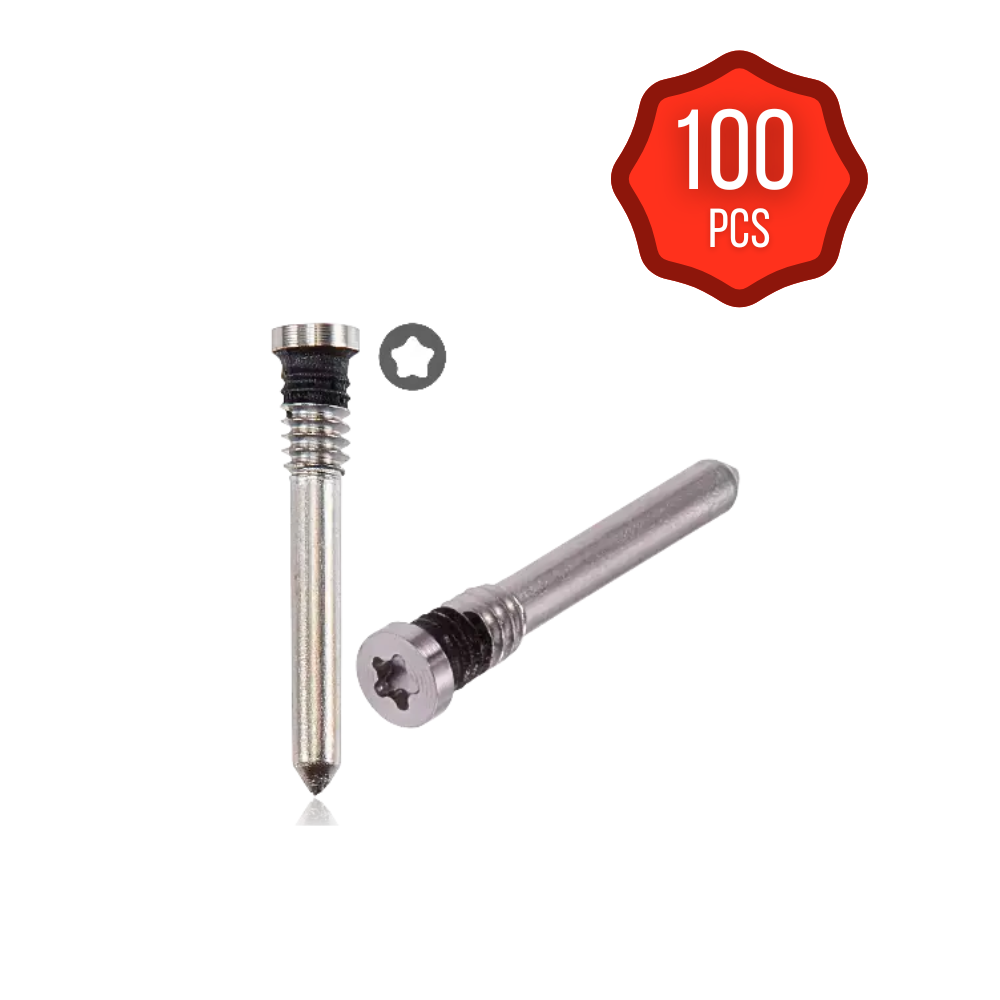Bottom Screws for iPhone 16 / 16e / 16 Plus / 16 Pro / 16 Pro Max  (100 Pack) (Silver) (Premium)