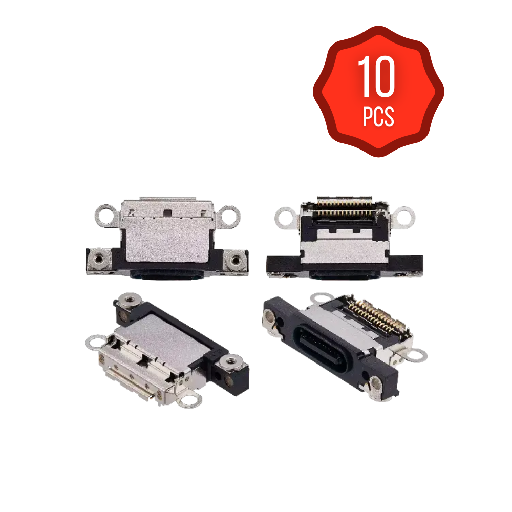 Charging Port Only For iPhone 16 / 16 Plus (Black) (10 Pack) (Premium)