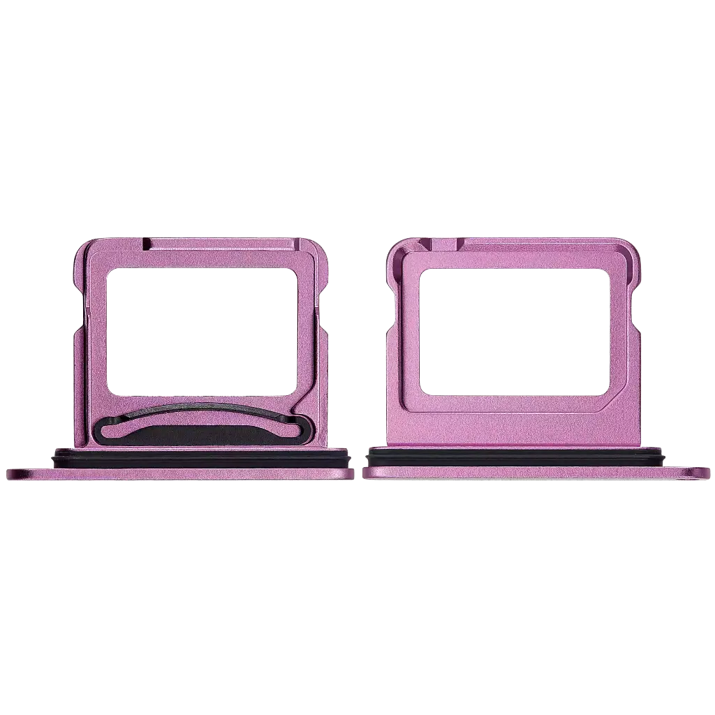 Dual Sim Card Tray For iPhone 16 / 16 Plus (Pink) (Premium)