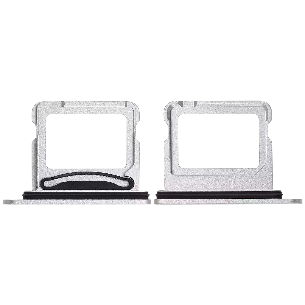 Dual Sim Card Tray For iPhone 16 / 16 Plus (White) (Premium)