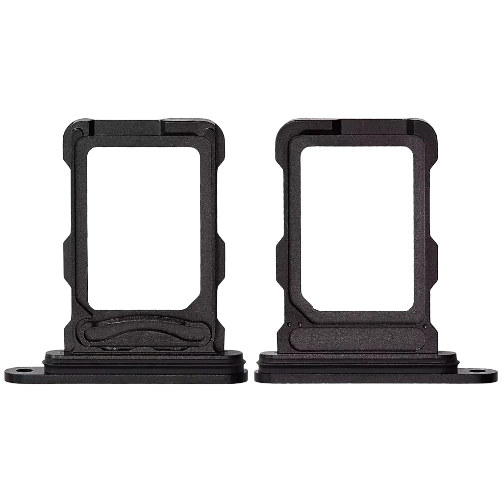 Dual Sim Card Tray For iPhone 16 Pro / 16 Pro Max (Black Titanium) (Premium)
