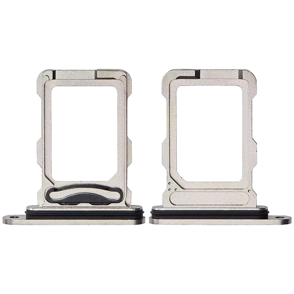 Dual Sim Card Tray For iPhone 16 Pro / 16 Pro Max (Natural Titanium) (Premium)