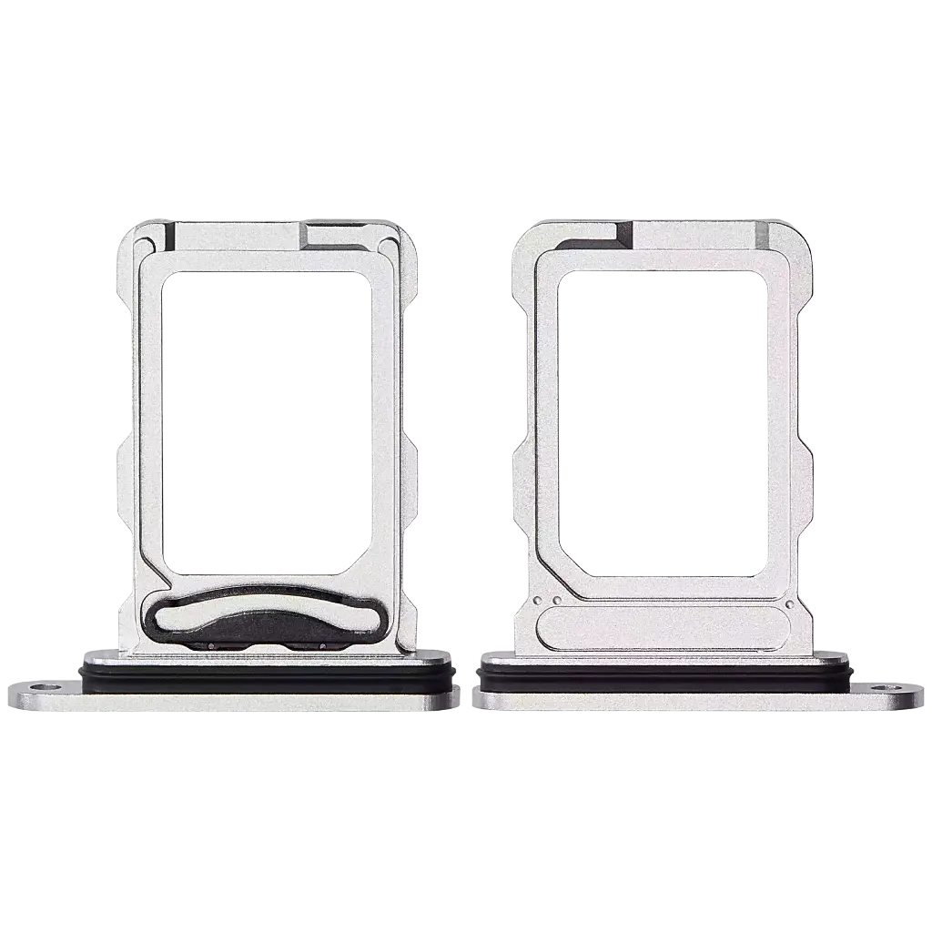 Dual Sim Card Tray For iPhone 16 Pro / 16 Pro Max (White Titanium) (Premium)