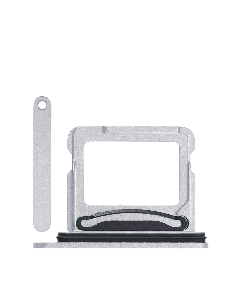 Single Sim Card Tray For iPhone 16 / 16 Plus (White) (Premium)
