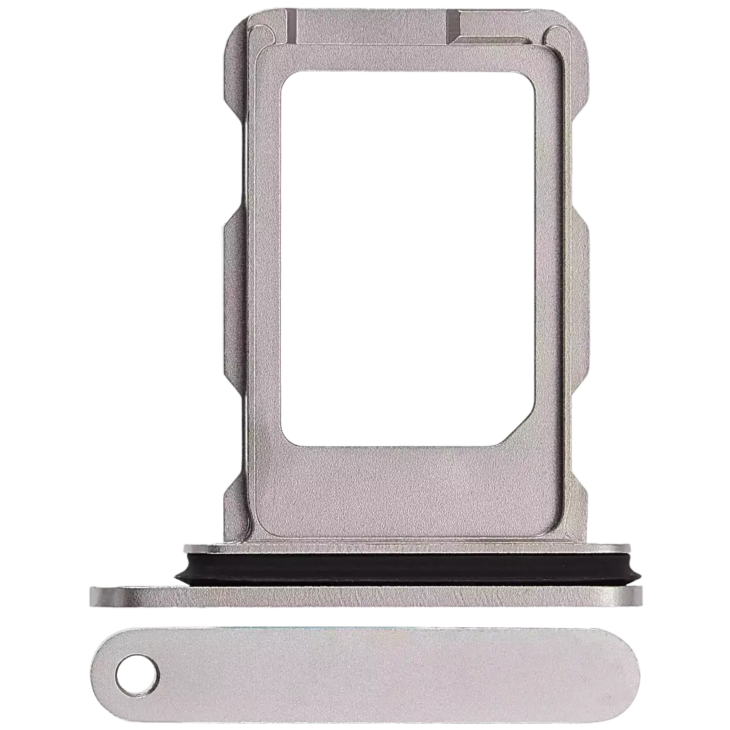 Single Sim Card Tray For iPhone 16 Pro / 16 Pro Max (Natural Titanium) (Premium)