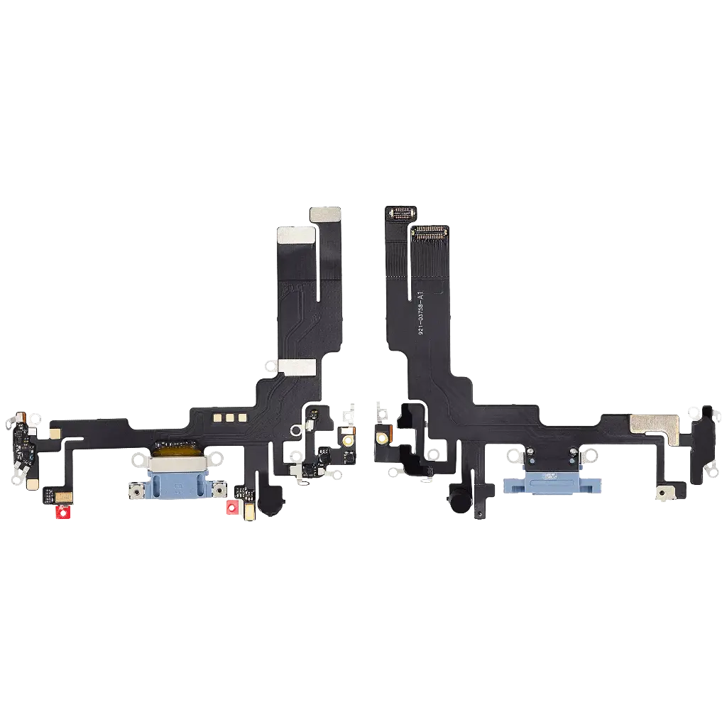 Charging Port Flex Cable For iPhone 14 (Aftermarket) (Blue)