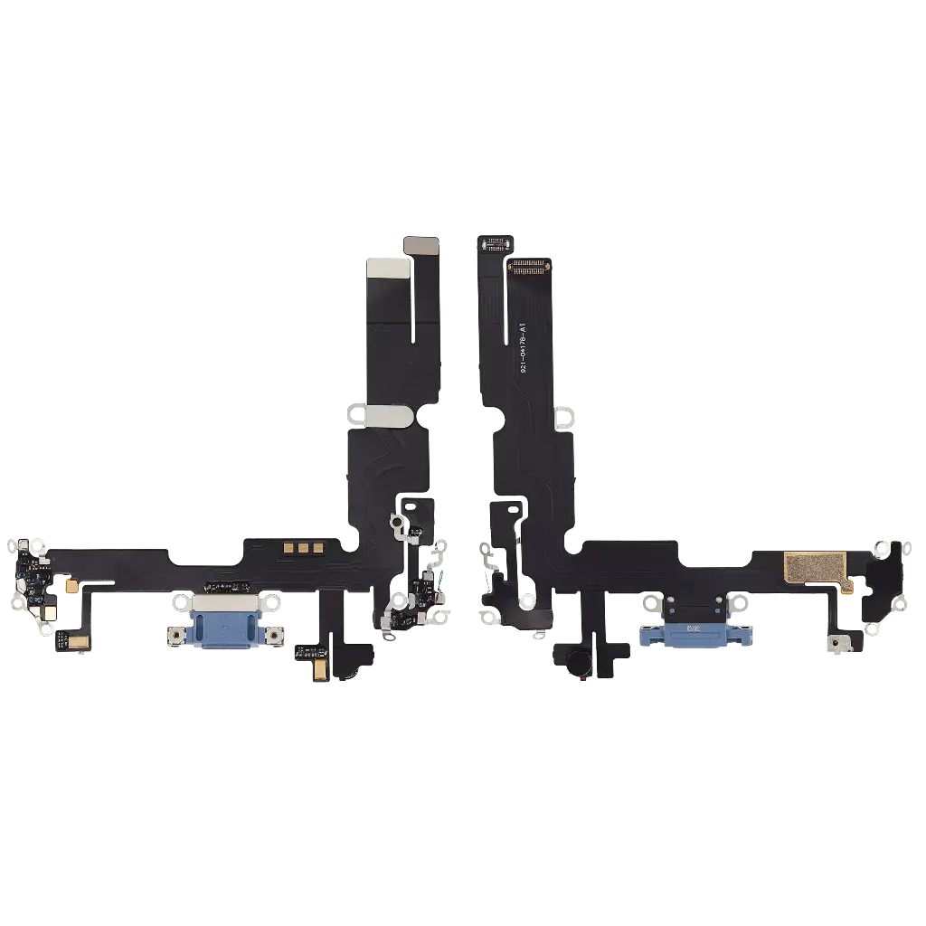Charging Port Flex Cable For iPhone 14 Plus (Aftermarket) (Blue)