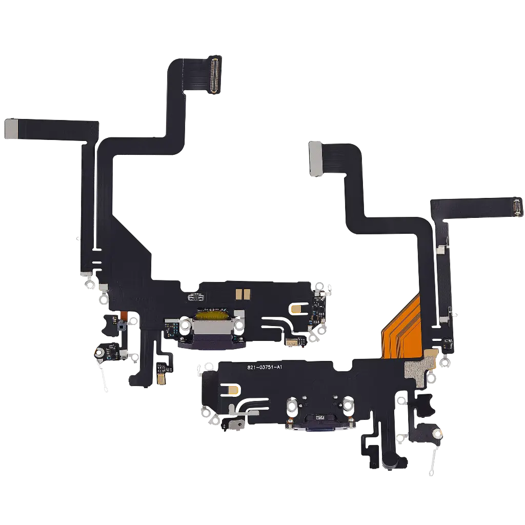 Charging Port Flex Cable For iPhone 14 Pro (Aftermarket) (Deep Purple)
