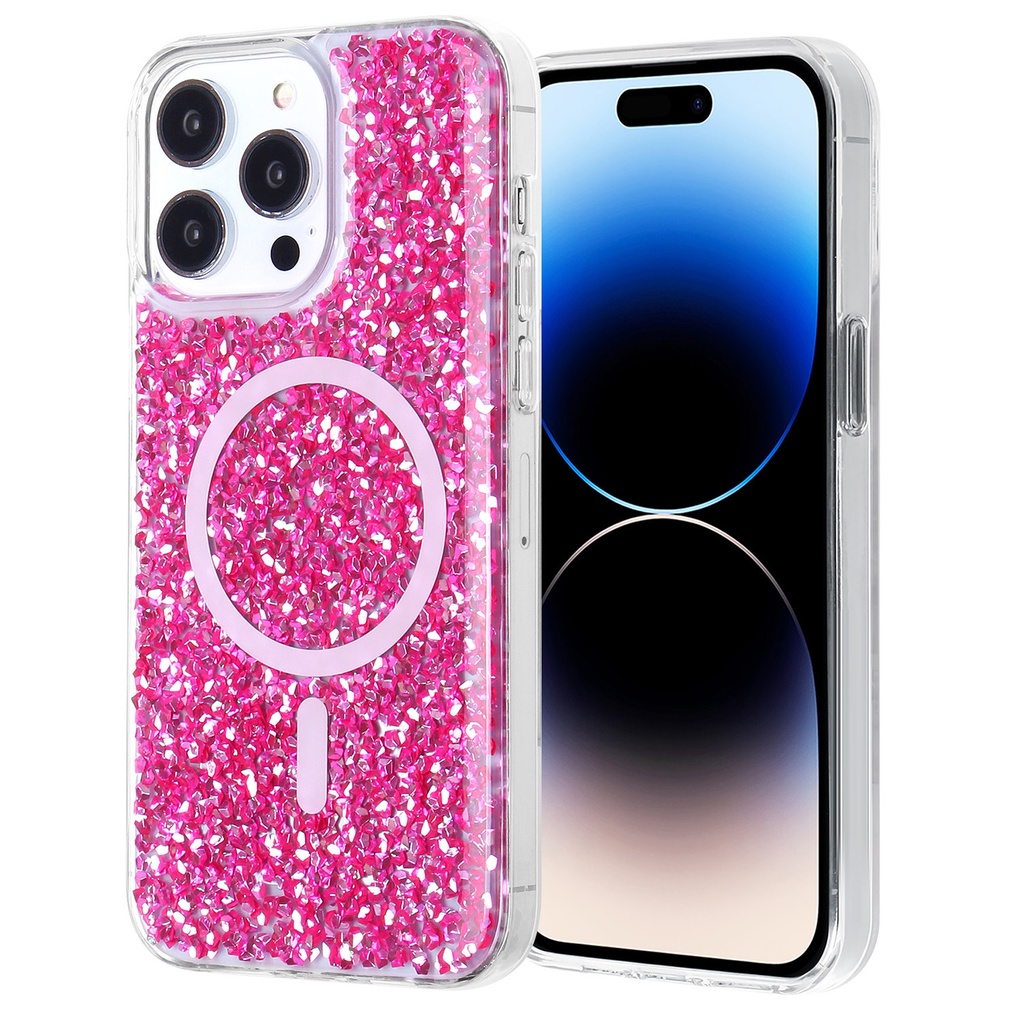 Magsafe Glitter Case for iPhone 16 Pro Max - Pink