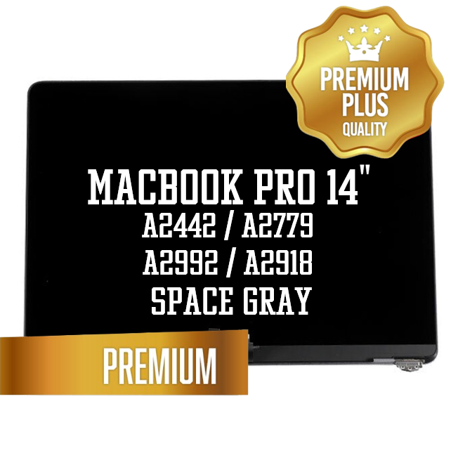 Complete LCD Assembly set for MacBook Pro 14" (A2442 / Late 2021) / (A2779 / Late 2023 ) / (A2992 / Late 2023) / (A2918 / Late 2023) - Premium (Space Gray)
