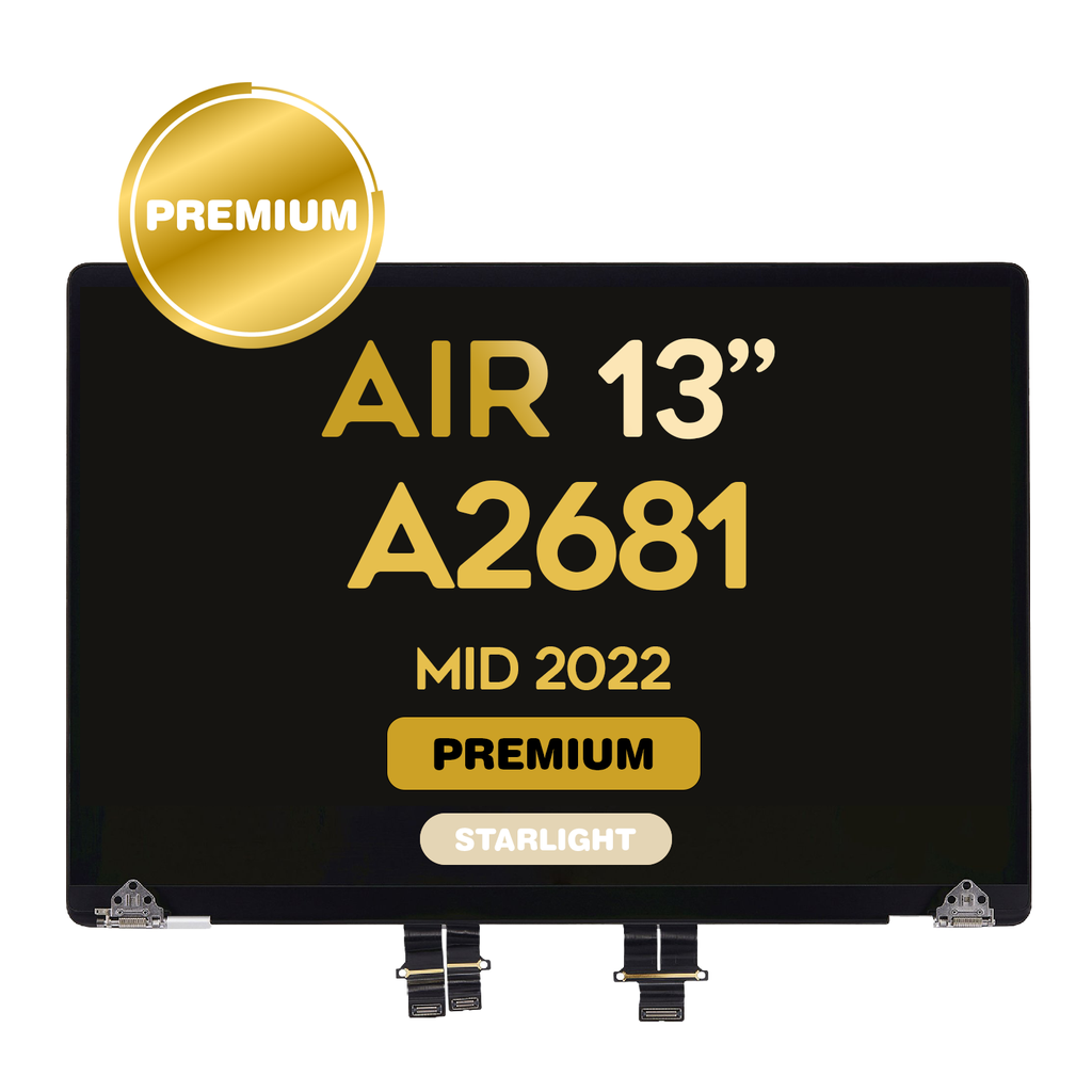Complete LCD Assembly set for MacBook Air 13" (A2681 / Mid 2022) - Premium (Starlight)