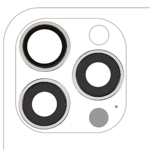 [SP-I16-BCLWBB-2S-BK] Back Camera Lens With Bracket / Bezel For iPhone 16 / 16 Plus (2 Piece Set) (Premium) (Black)