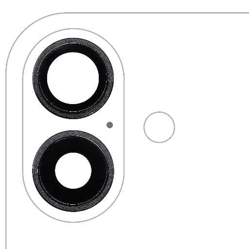 [SP-I16-BCLWBB-2S-PN] Back Camera Lens With Bracket / Bezel For iPhone 16 / 16 Plus (2 Piece Set) (Premium) (Pink)