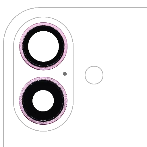 [SP-I16-BCLWBB-2S-TE] Back Camera Lens With Bracket / Bezel For iPhone 16 / 16 Plus (2 Piece Set) (Premium) (Teal)