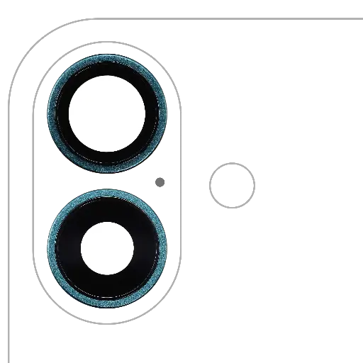 [SP-I16-BCLWBB-2S-UM] Back Camera Lens With Bracket / Bezel For iPhone 16 / 16 Plus (2 Piece Set) (Premium) (Ultramarine)
