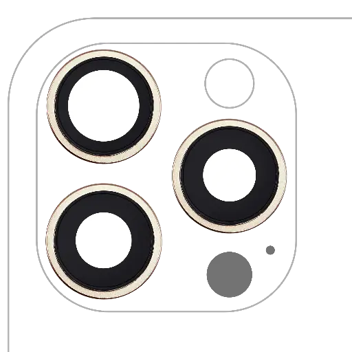 [SP-I16P-BCLWBB-3S-DST] Back Camera Lens With Bracket / Bezel For iPhone 16 Pro / 16 Pro Max (3 Piece Set) (Premium) (Desert Titanium)