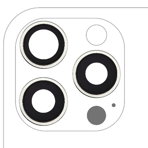 [SP-I16P-BCLWBB-3S-NAT] Back Camera Lens With Bracket / Bezel For iPhone 16 Pro / 16 Pro Max (3 Piece Set) (Premium) (Natural Titanium)