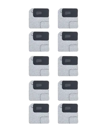 [SP-I12M-FLPFB-10P-BK] Flashlight / Power Flex Bracket With Microphone Mesh For iPhone 12 Mini (10 Pack) (Black) (Premium)