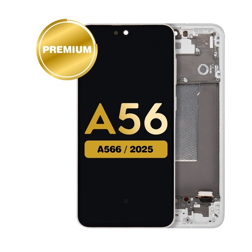 [LCD-A566-WF-GY] OLED Assembly with Frame For Samsung Galaxy A56 (A566 2025) - Light Gray (Premium)