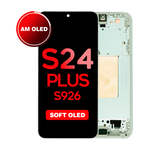 [LCD-S24P-WF-HQ-GR] OLED Assembly for Samsung Galaxy S24 Plus (S926) with Frame - Jade Green (Aftermarket - OLED)