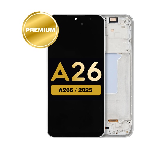 [LCD-A266-WF-WH] OLED Assembly with Frame For Samsung Galaxy A26 (A266 / 2025) - White (Premium)