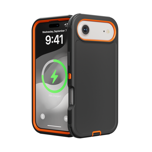 [CS-I17A-OBD-BKOR] DualPro Protector Case for iPhone Air - Black & Orange