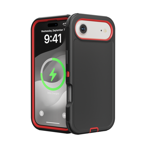 [CS-I17A-OBD-BKRD] DualPro Protector Case for iPhone Air - Black & Red