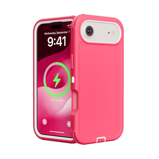 [CS-I17A-OBD-PNWH] DualPro Protector Case for iPhone Air - Pink & White