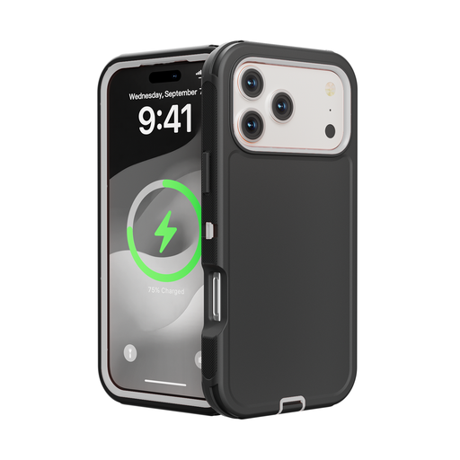 [CS-I17P-OBD-BKGY] DualPro Protector Case for iPhone 17 Pro - Black & Gray